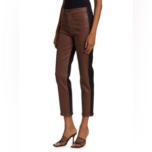 NWOT 7 FOR ALL MANKIND Two-Tone Straight Cropped Pants